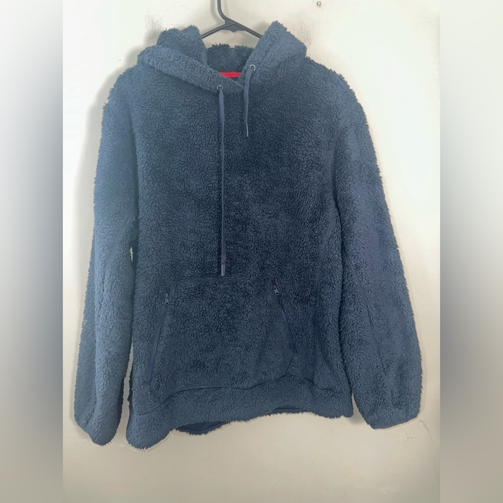 Vineyard Vines Men’s Sherpa SuperShep Hoodie High-Pile Fleece Navy Blue - Size M - Picture 2 of 8